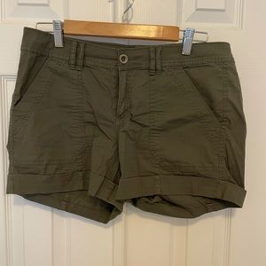 Olive cargo shorts